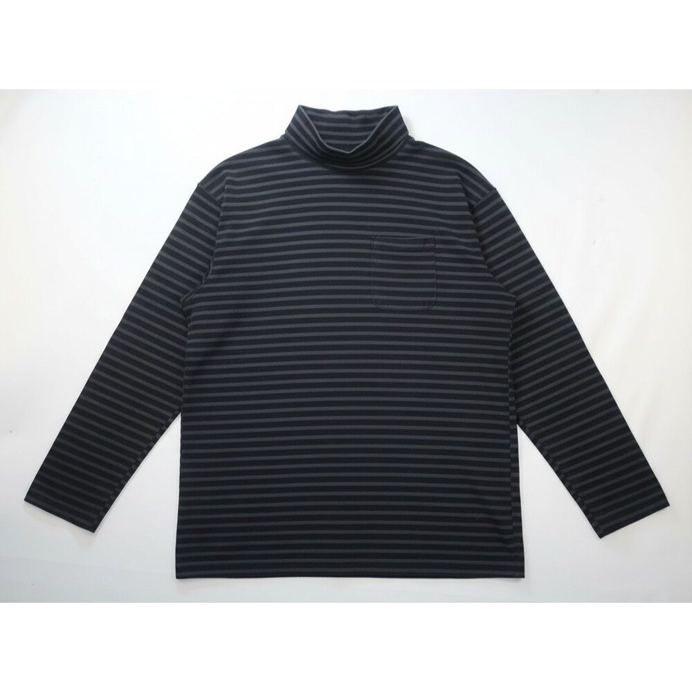 Engineered Garments PC Stripe High Mock Shirt Size Men's XS S Oversized Gray